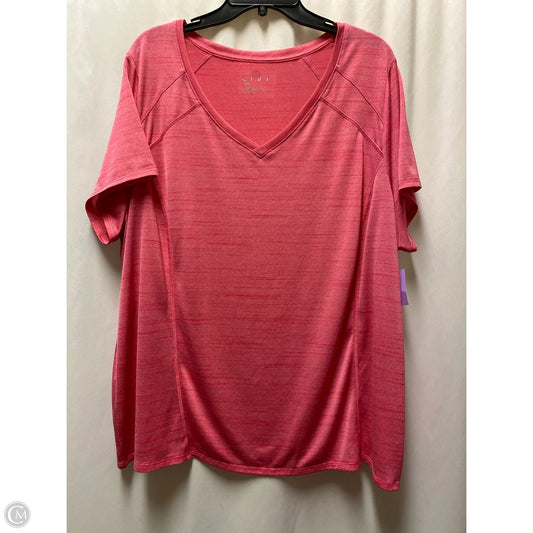 Top Short Sleeve By Livi Active In Pink, Size: 22