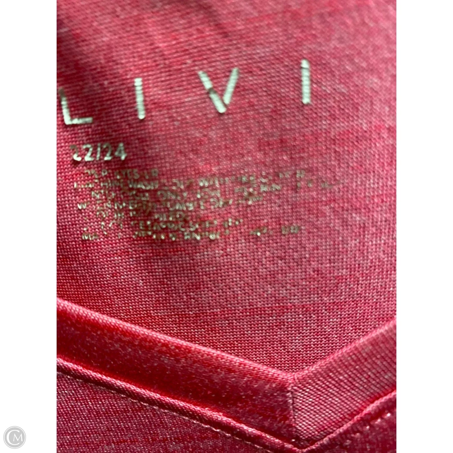 Top Short Sleeve By Livi Active In Pink, Size: 22