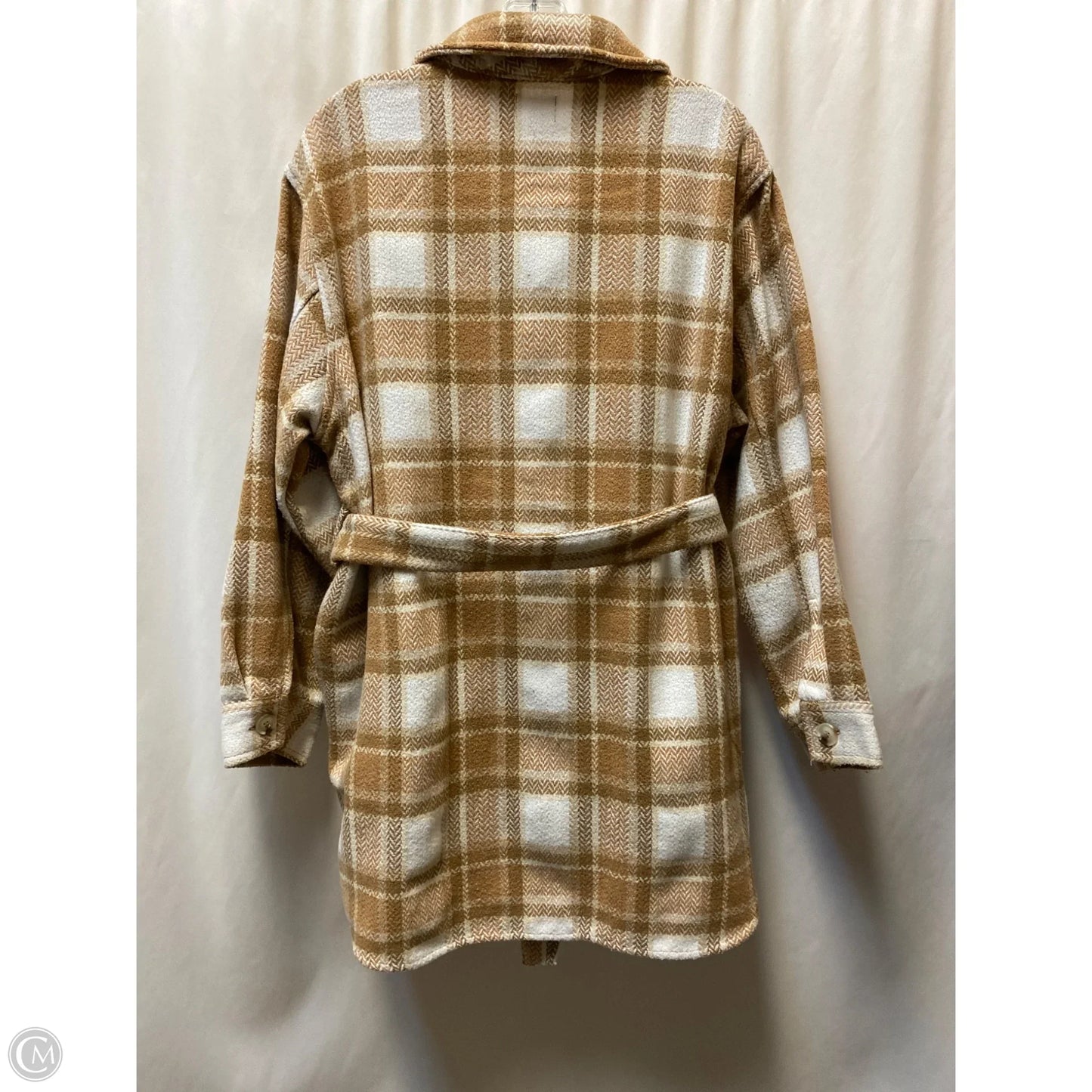 Coat Faux Fur & Sherpa By Time And Tru In Beige, Size: L