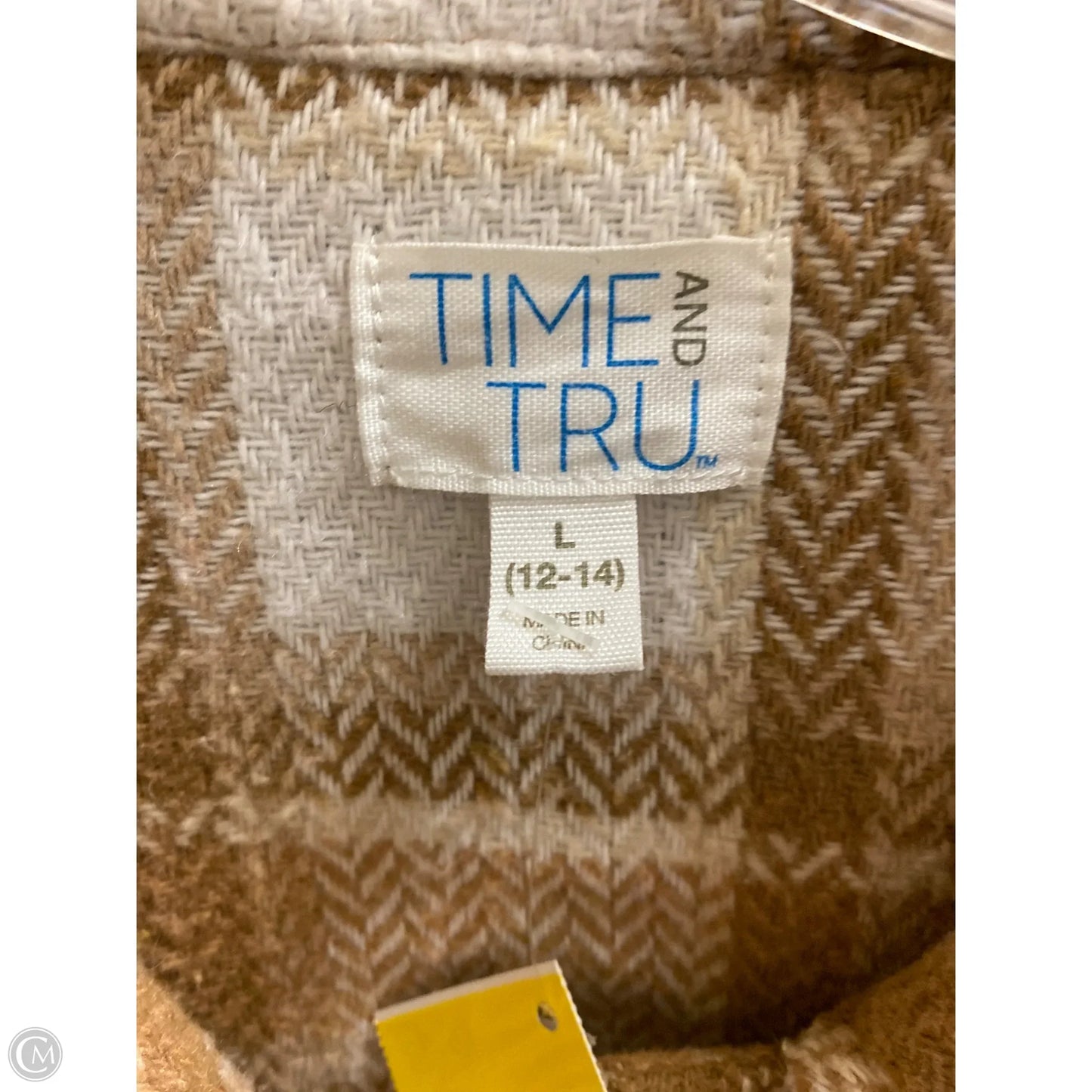 Coat Faux Fur & Sherpa By Time And Tru In Beige, Size: L