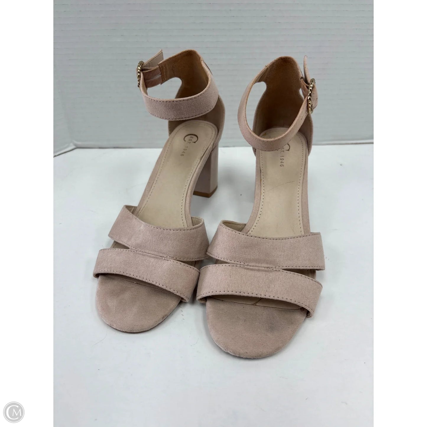 Sandals Heels Block By Cato In Pink, Size: 7