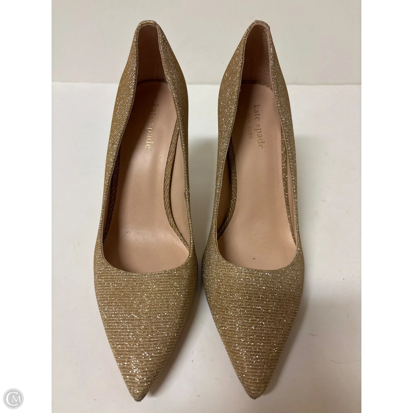 Shoes Designer By Kate Spade In Gold, Size: 7