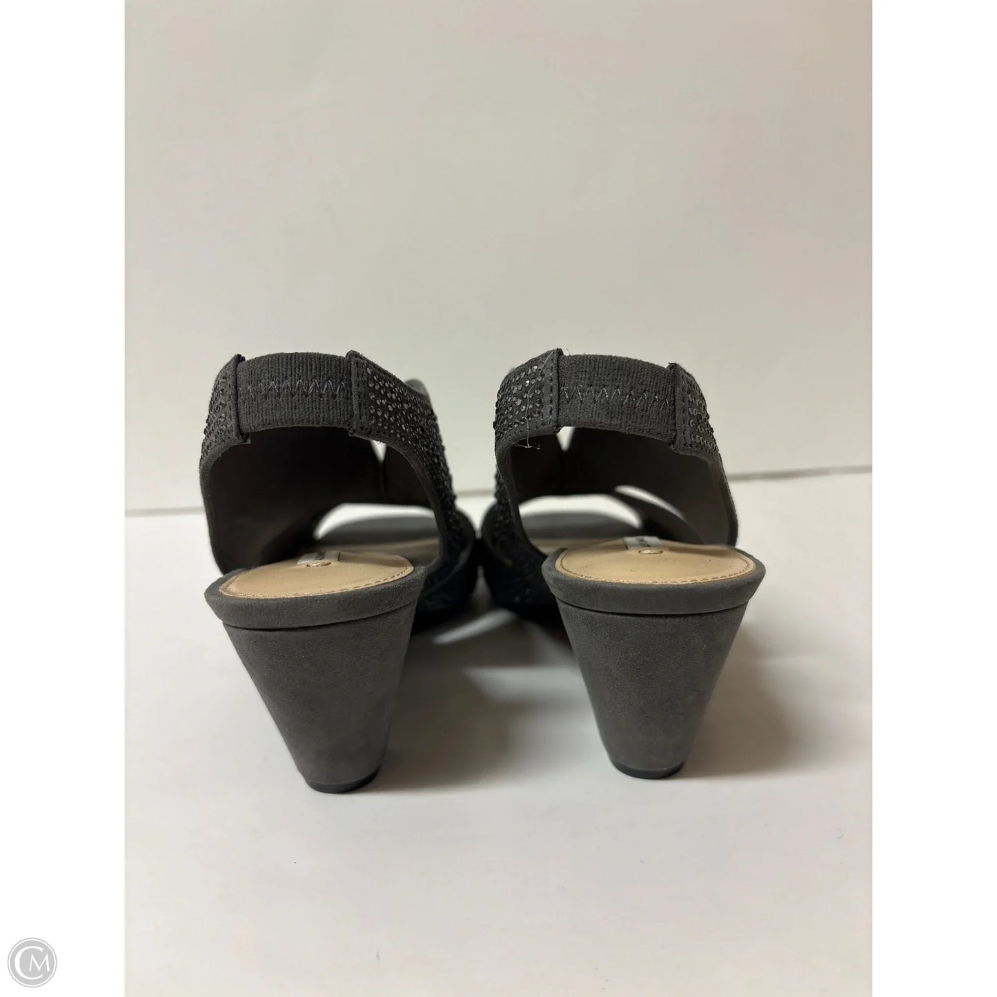 Shoes Heels Block By Alex Marie In Grey, Size: 9