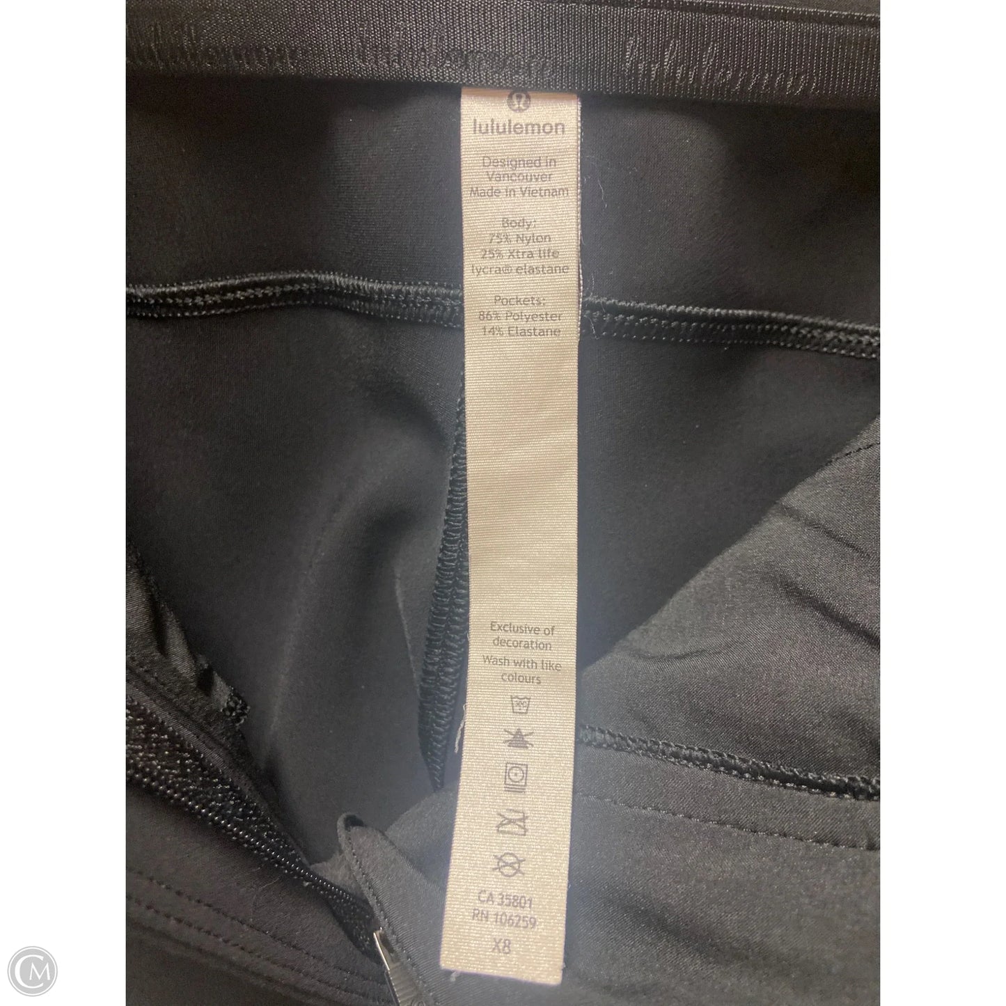 Athletic Pants By Lululemon In Black, Size: 8