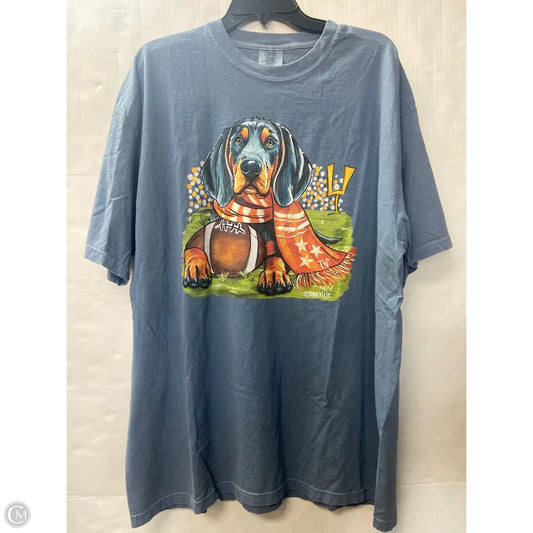 Top Short Sleeve By Comfort Colors In Blue, Size: 2x