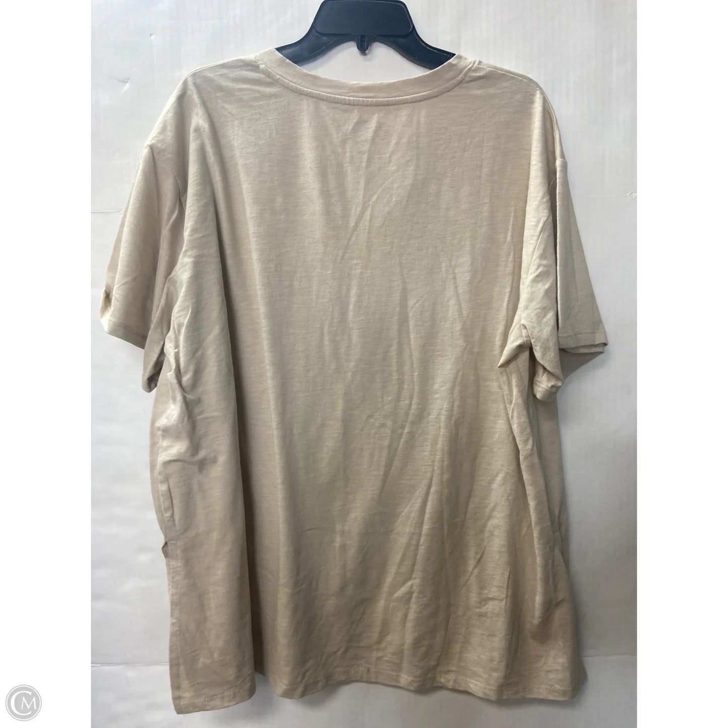 Top Short Sleeve By Maurices In Beige, Size: Xxl