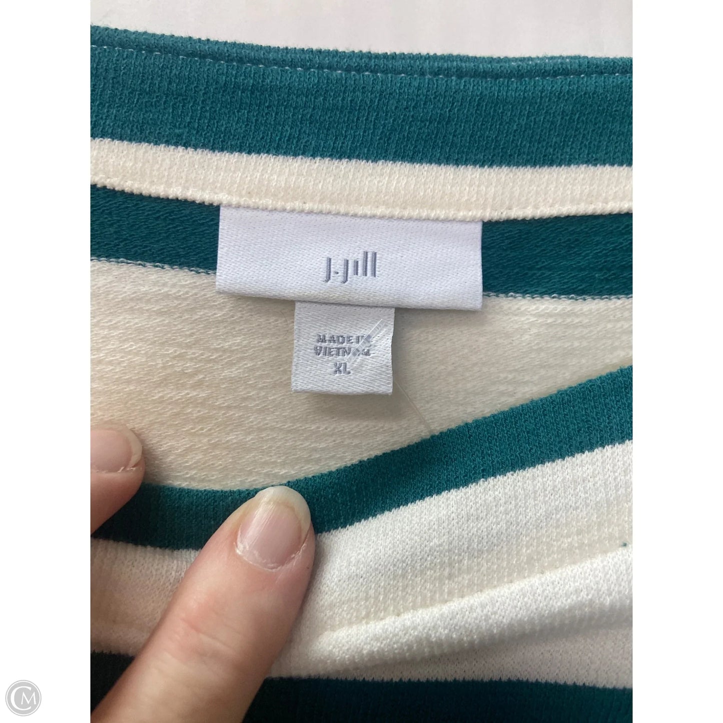 Top Short Sleeve By J. Jill In Green, Size: Xl
