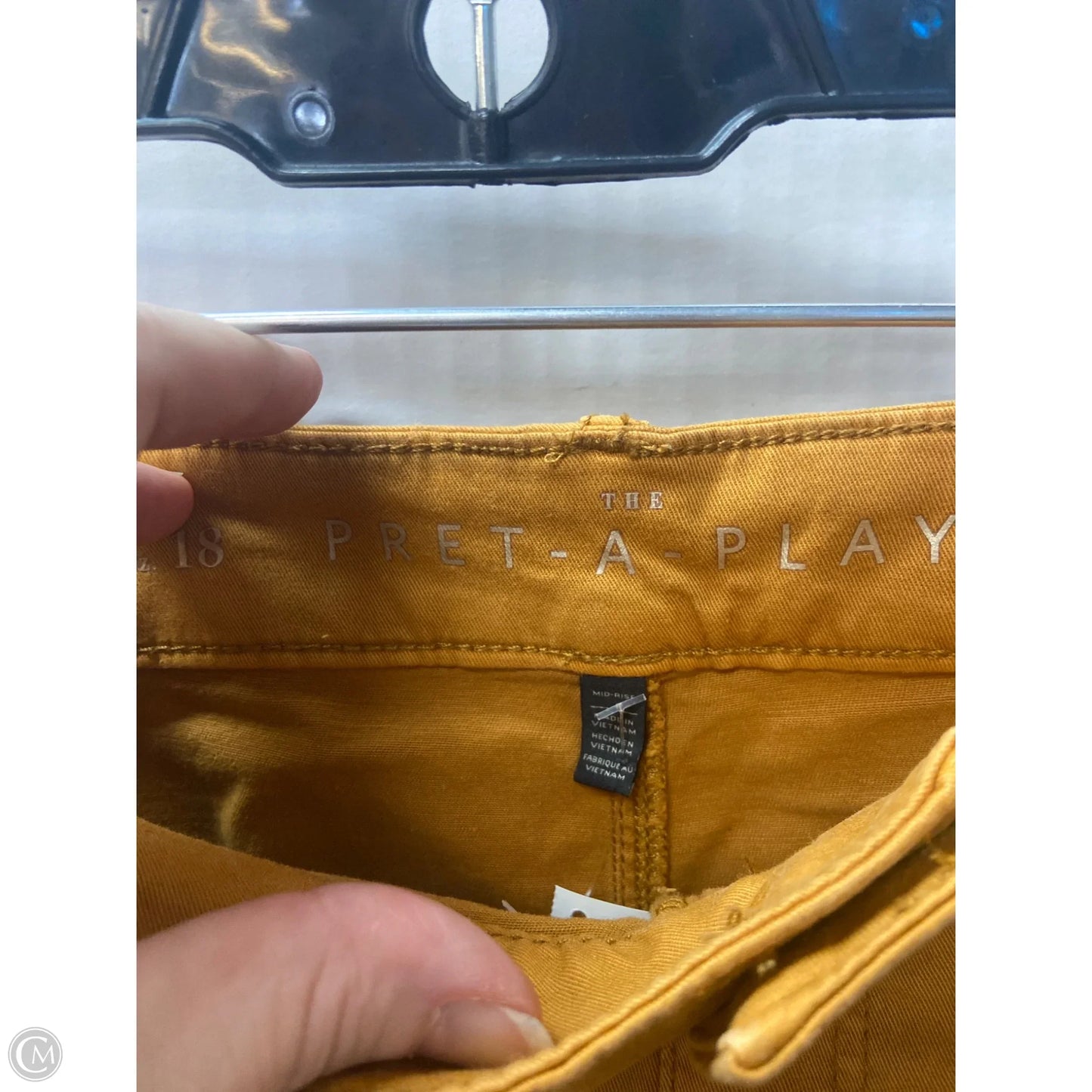 Shorts By White House Black Market In Yellow, Size: 18