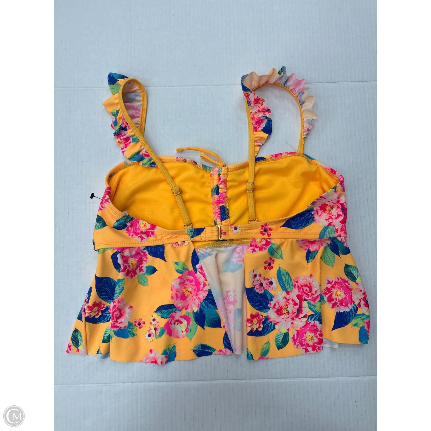Swimsuit Top By Arizona In Yellow, Size: Xl