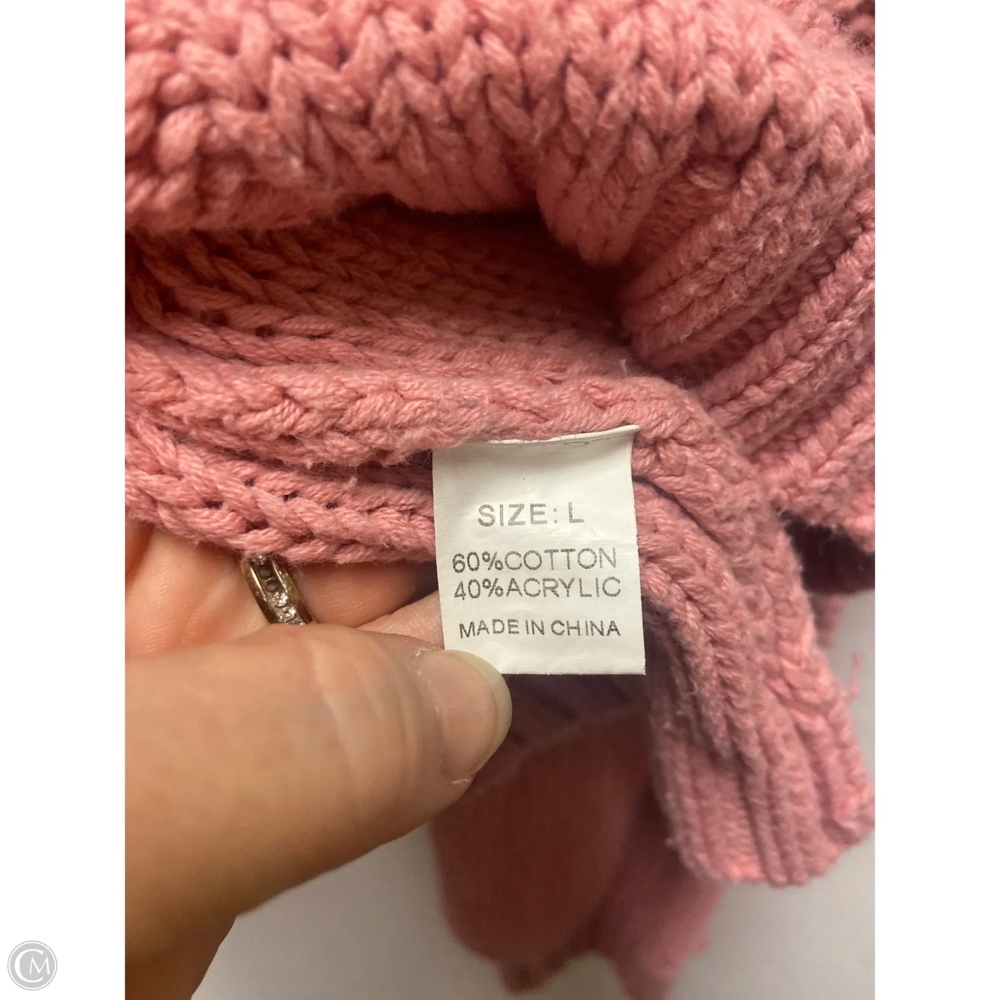 Sweater By Clothes Mentor In Pink, Size: L