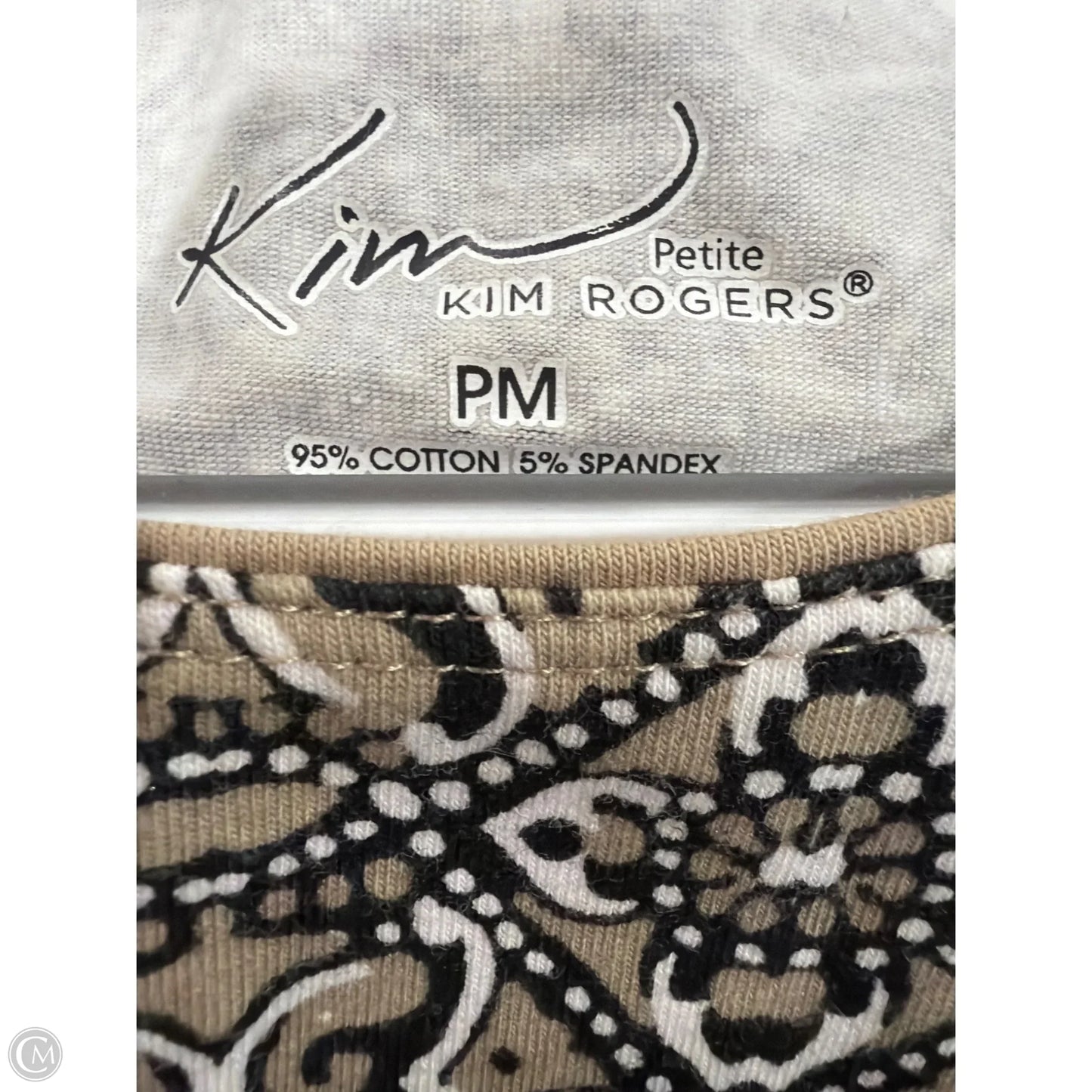 Top Long Sleeve By Kim Rogers, in Tan, Size: PM