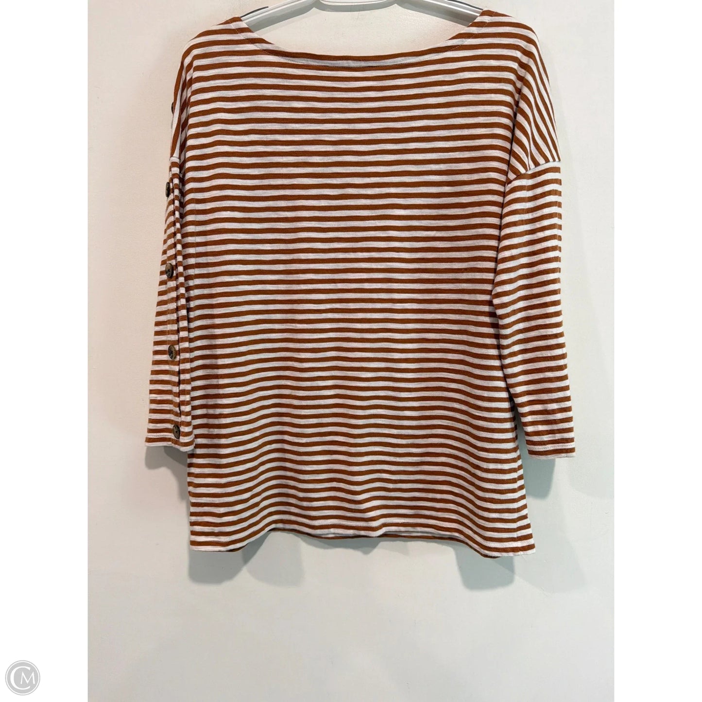 Top Long Sleeve By Talbots In Brown, Size: M