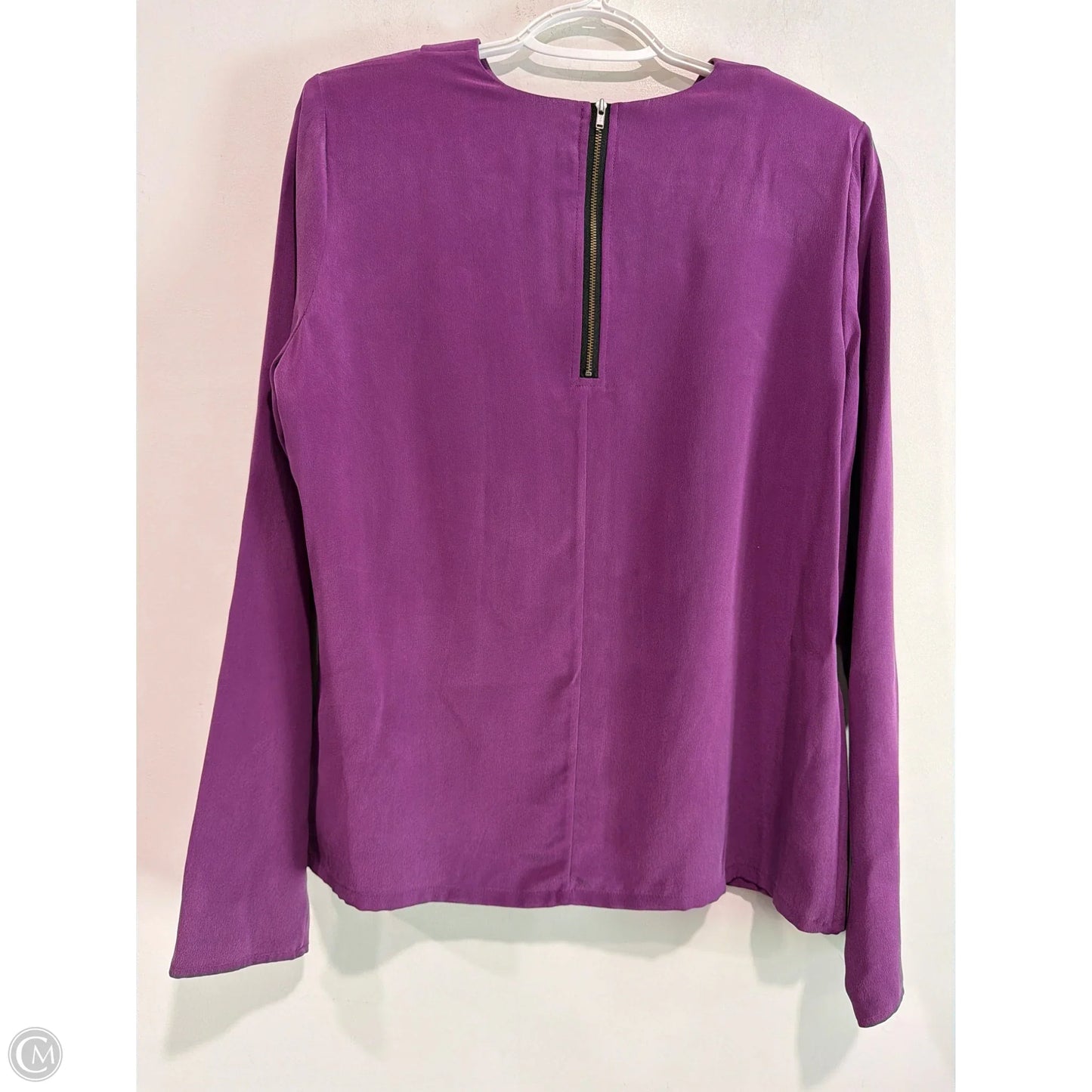 Top Long Sleeve By Leith In Purple, Size: M