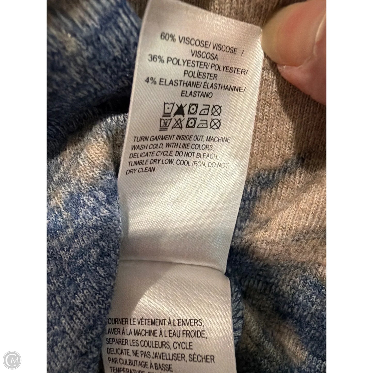 Top Long Sleeve By Lucky Brand In Blue, Size: M
