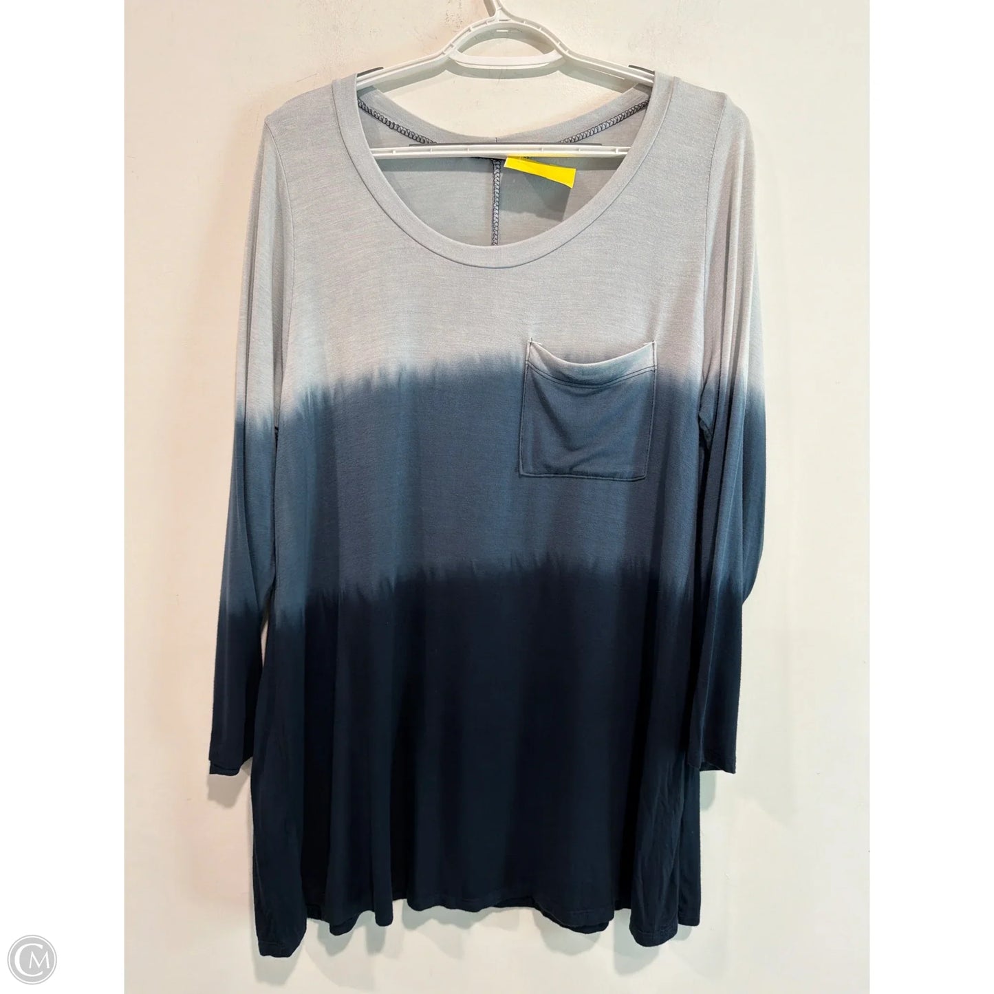 Top Long Sleeve By Easel In Blue, Size: M