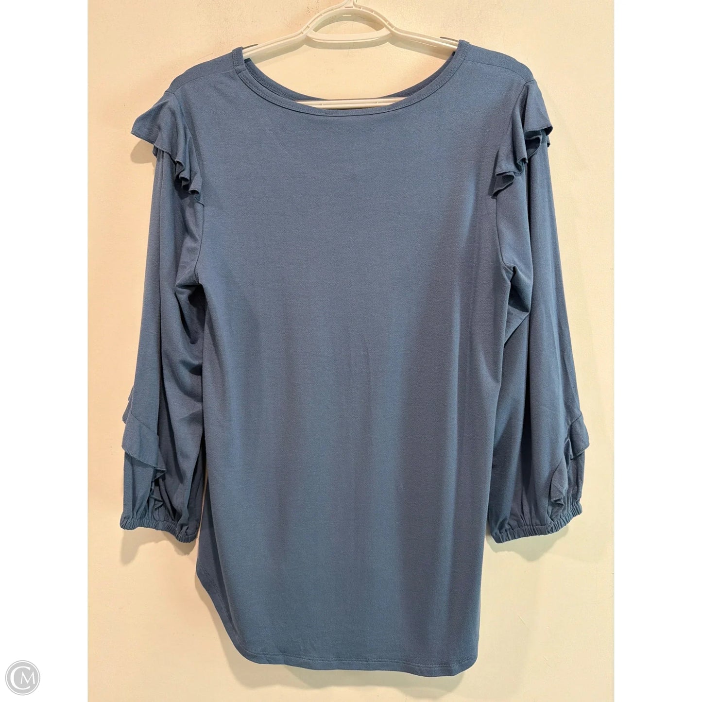 Top Long Sleeve By Cupio In Blue, Size: M