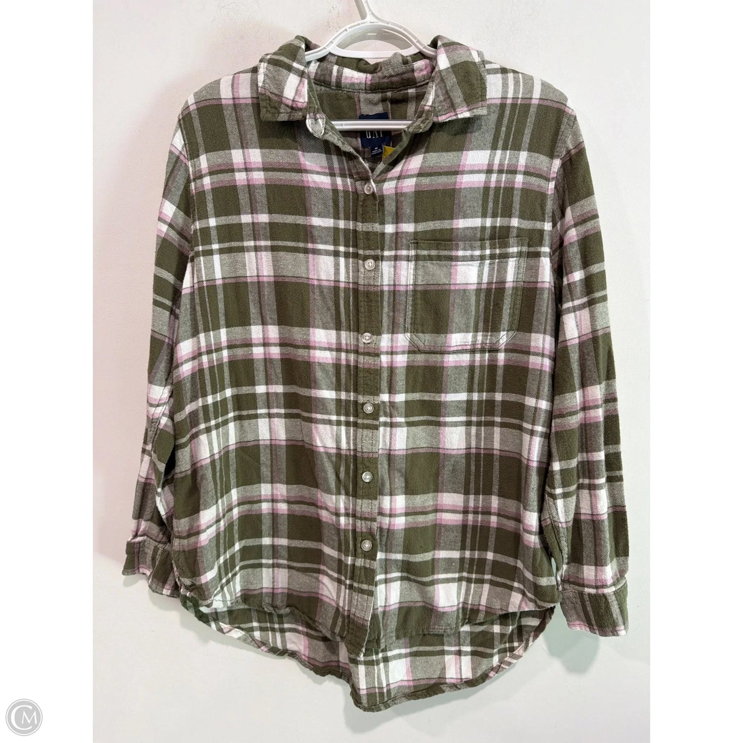 Top Long Sleeve By Gap In Green, Size: M