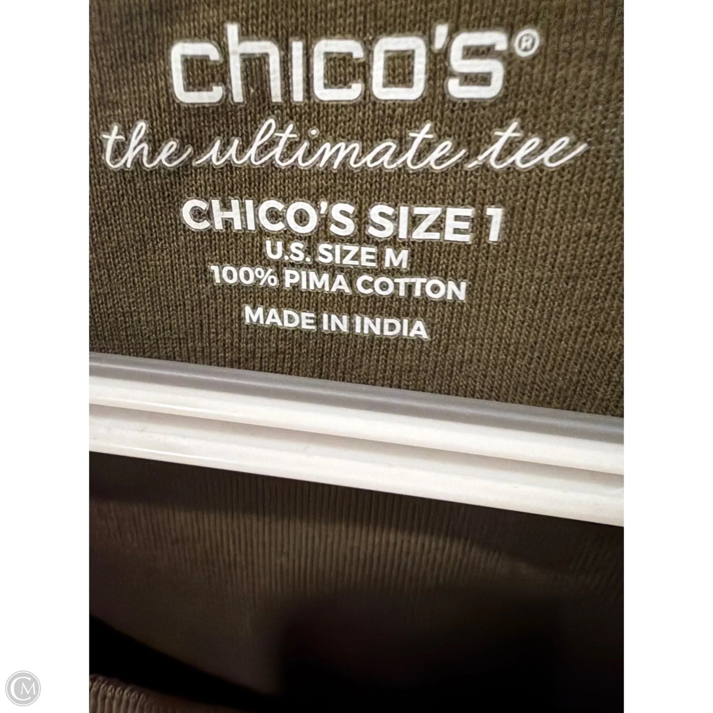 Top Long Sleeve By Chicos In Green, Size: M