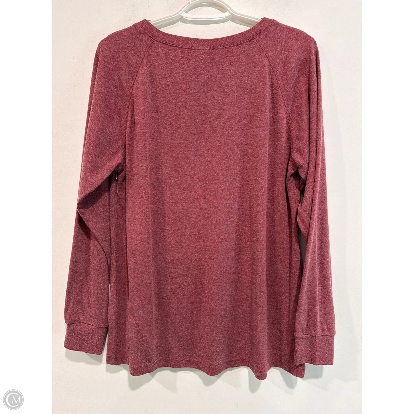 Top Long Sleeve By Clothes Mentor In Maroon, Size: M