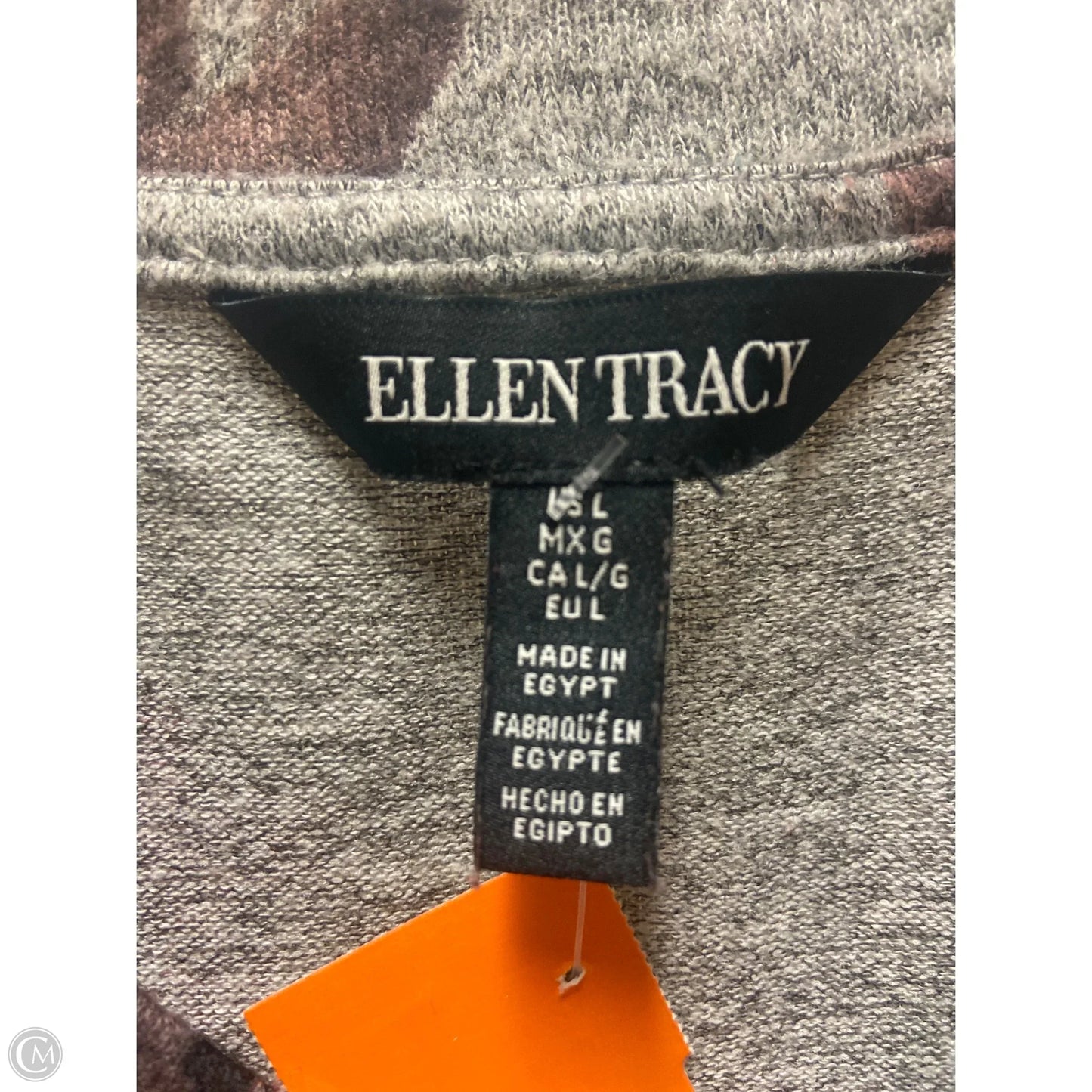Top Long Sleeve By Ellen Tracy In Grey, Size: L