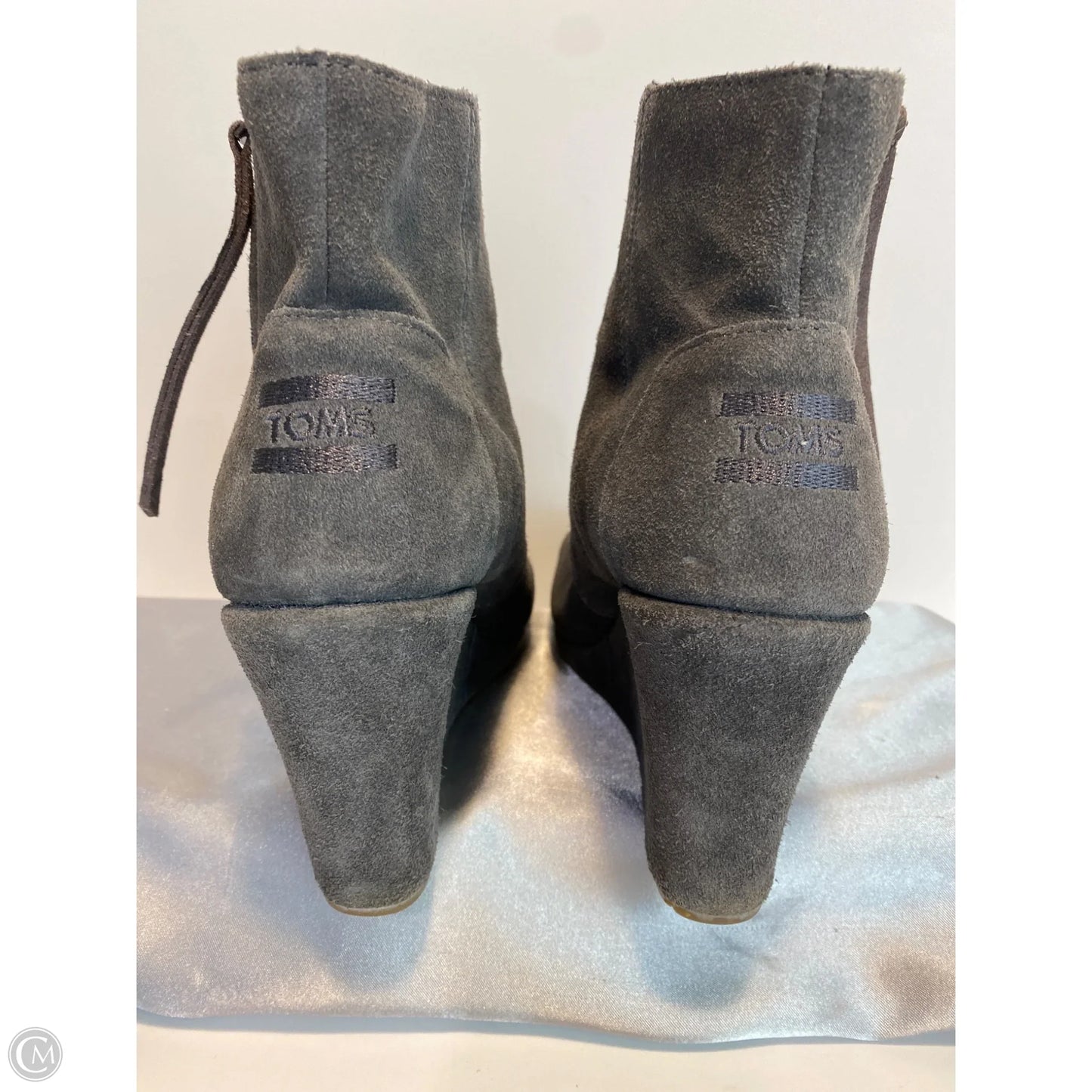 Shoes Heels Wedge By Toms In Grey, Size: 8.5
