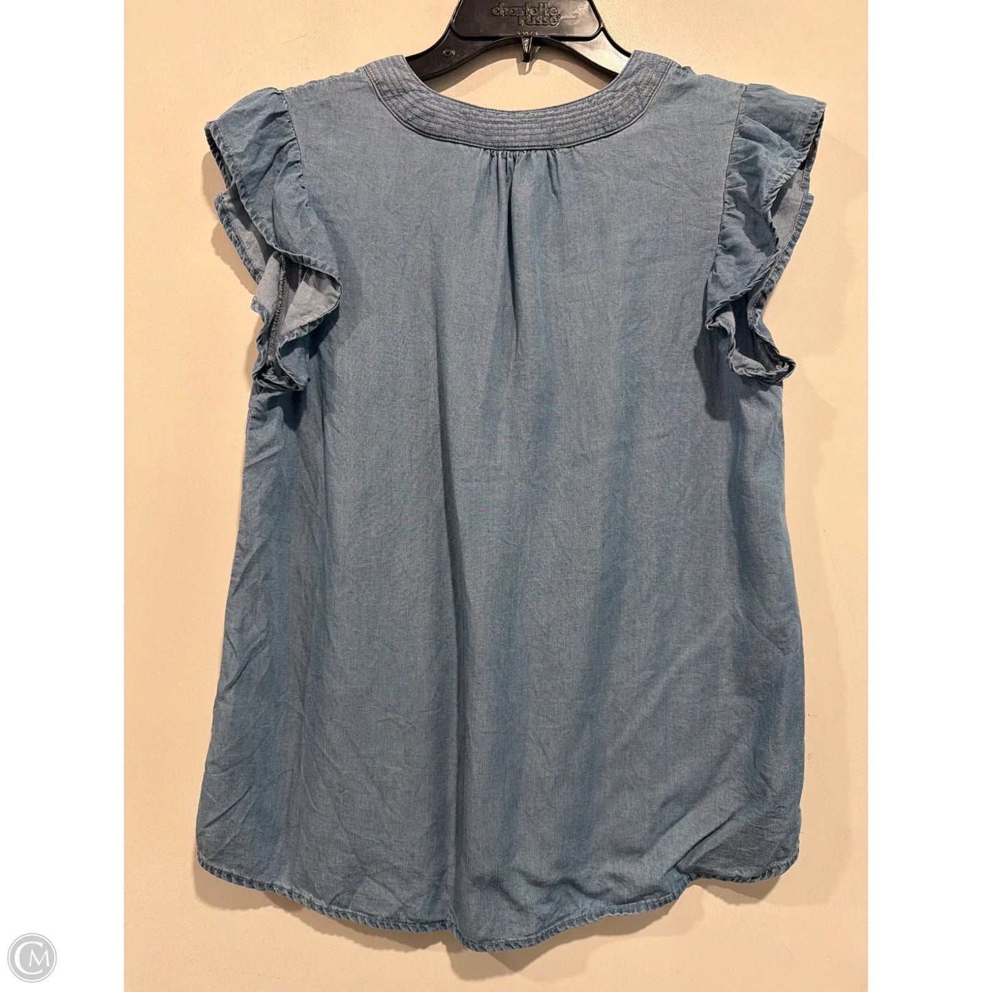 Top Short Sleeve By Blu Pepper In Blue, Size: S