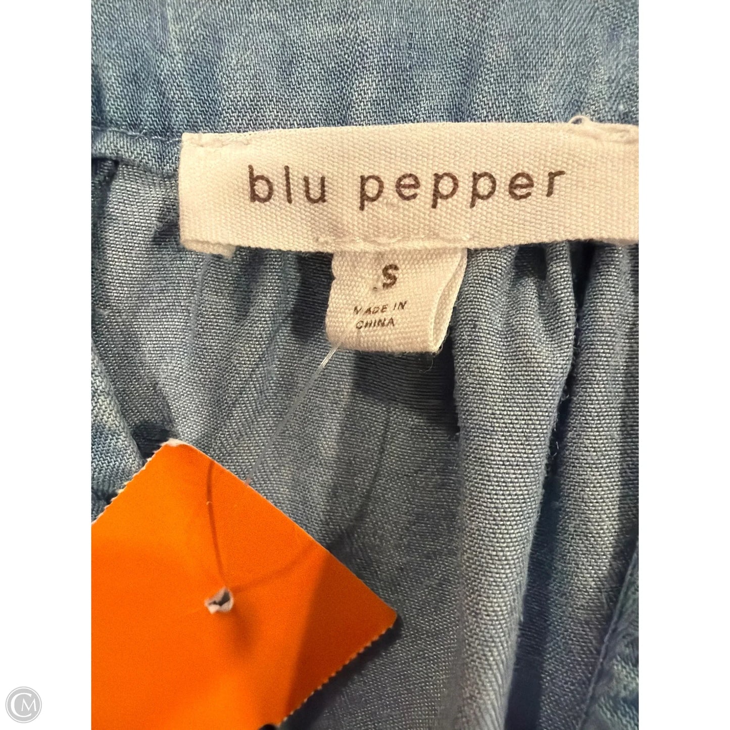 Top Short Sleeve By Blu Pepper In Blue, Size: S