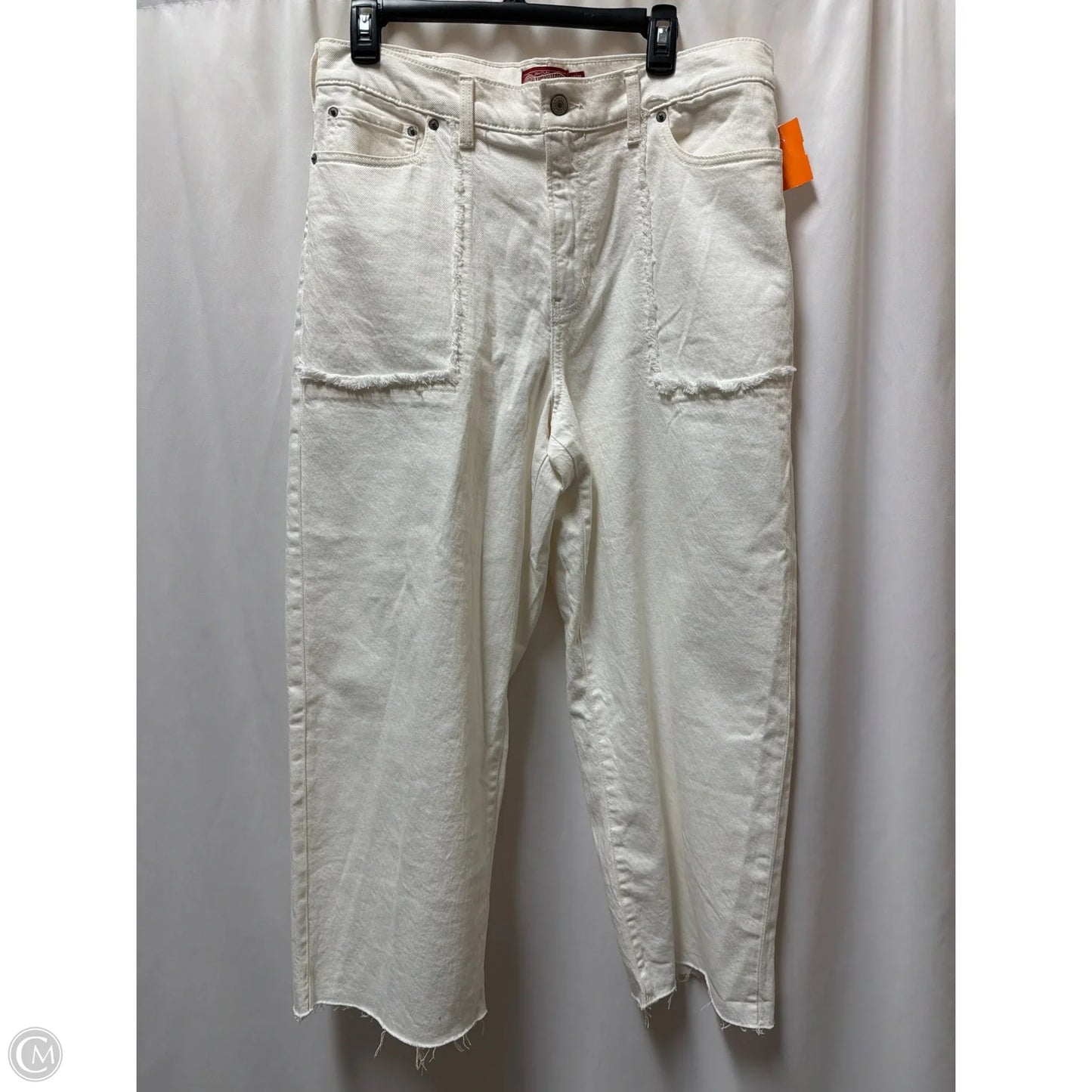 Jeans Straight By Clothes Mentor In White, Size: 12