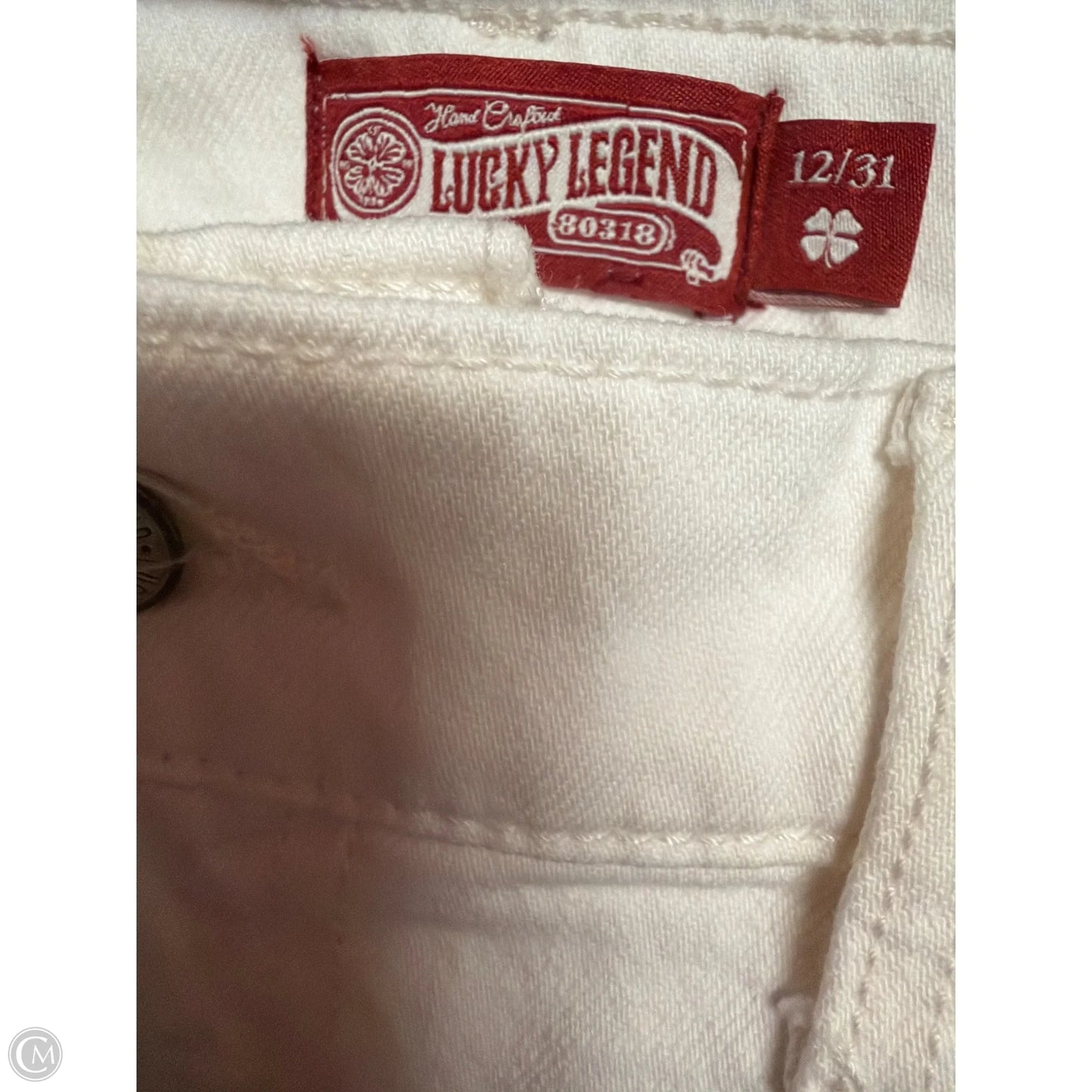 Jeans Straight By Clothes Mentor In White, Size: 12