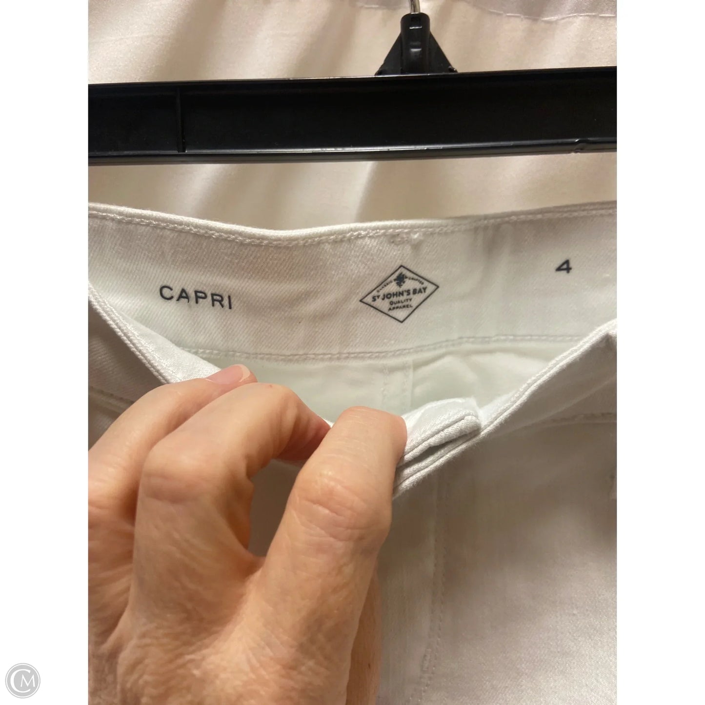 Jeans Cropped By St Johns Bay In White, Size: 4