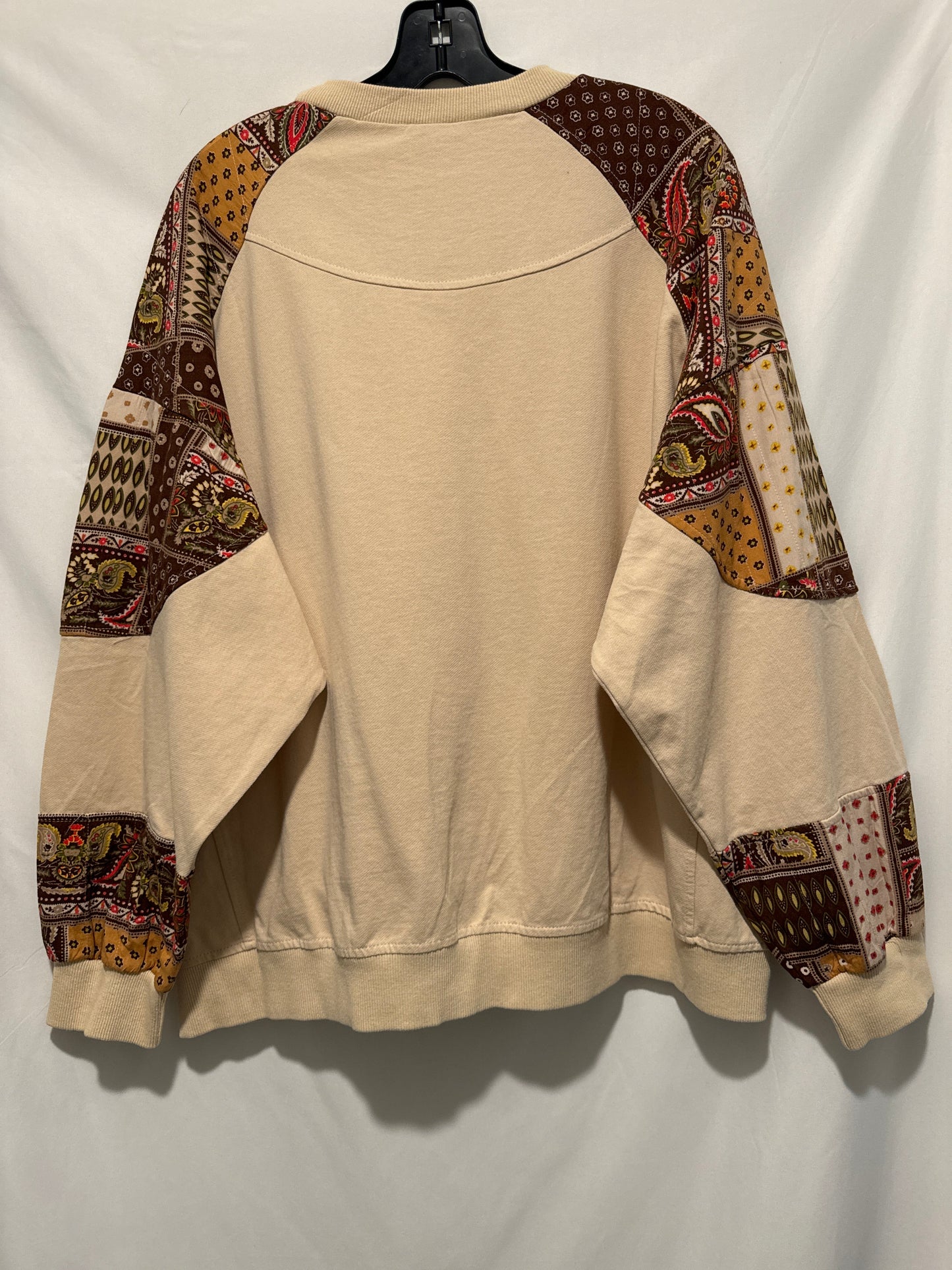 Top Long Sleeve By Easel In Beige, Size: L