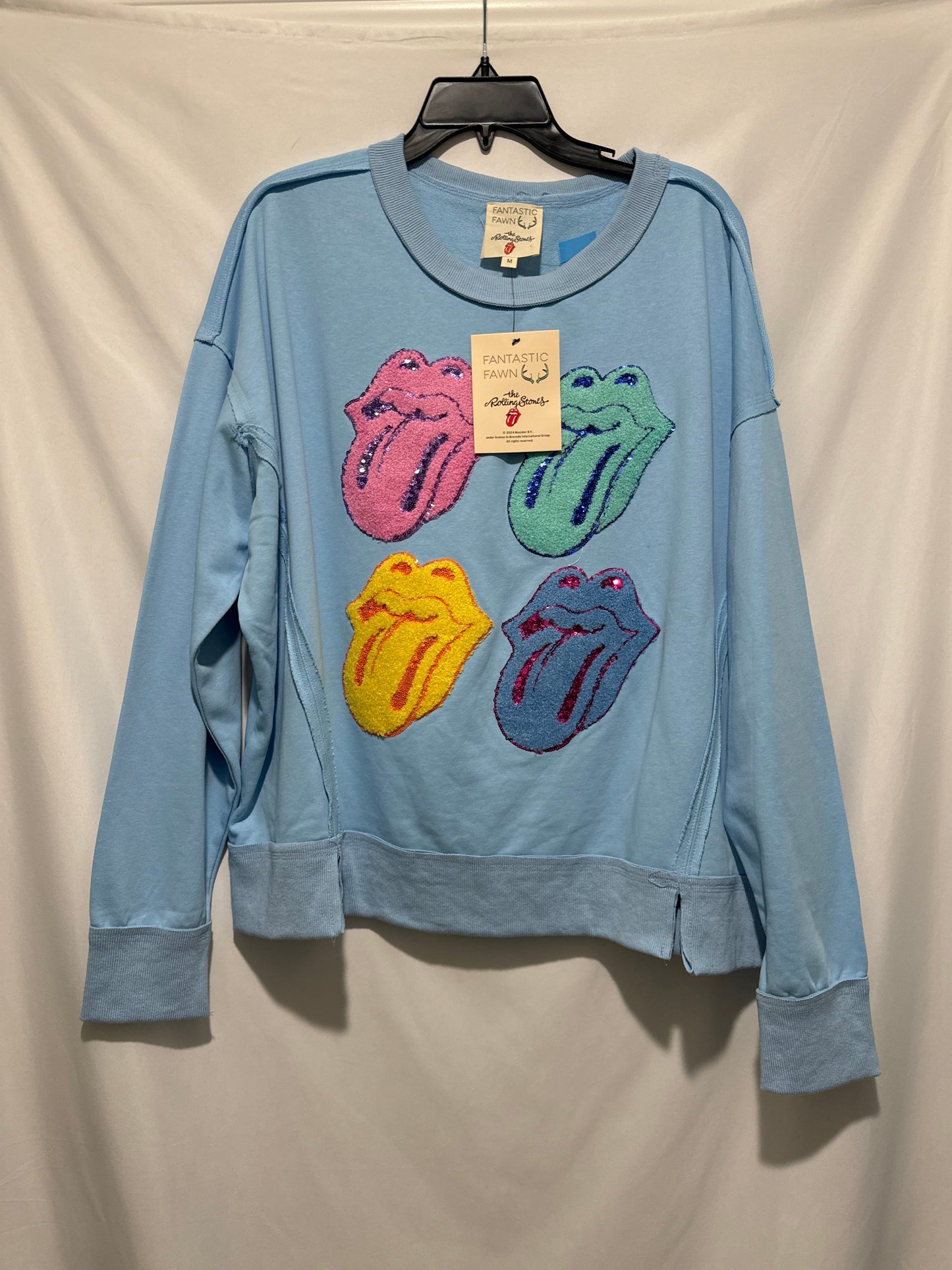 Sweatshirt Crewneck By Fantastic Fawn In Blue, Size: M