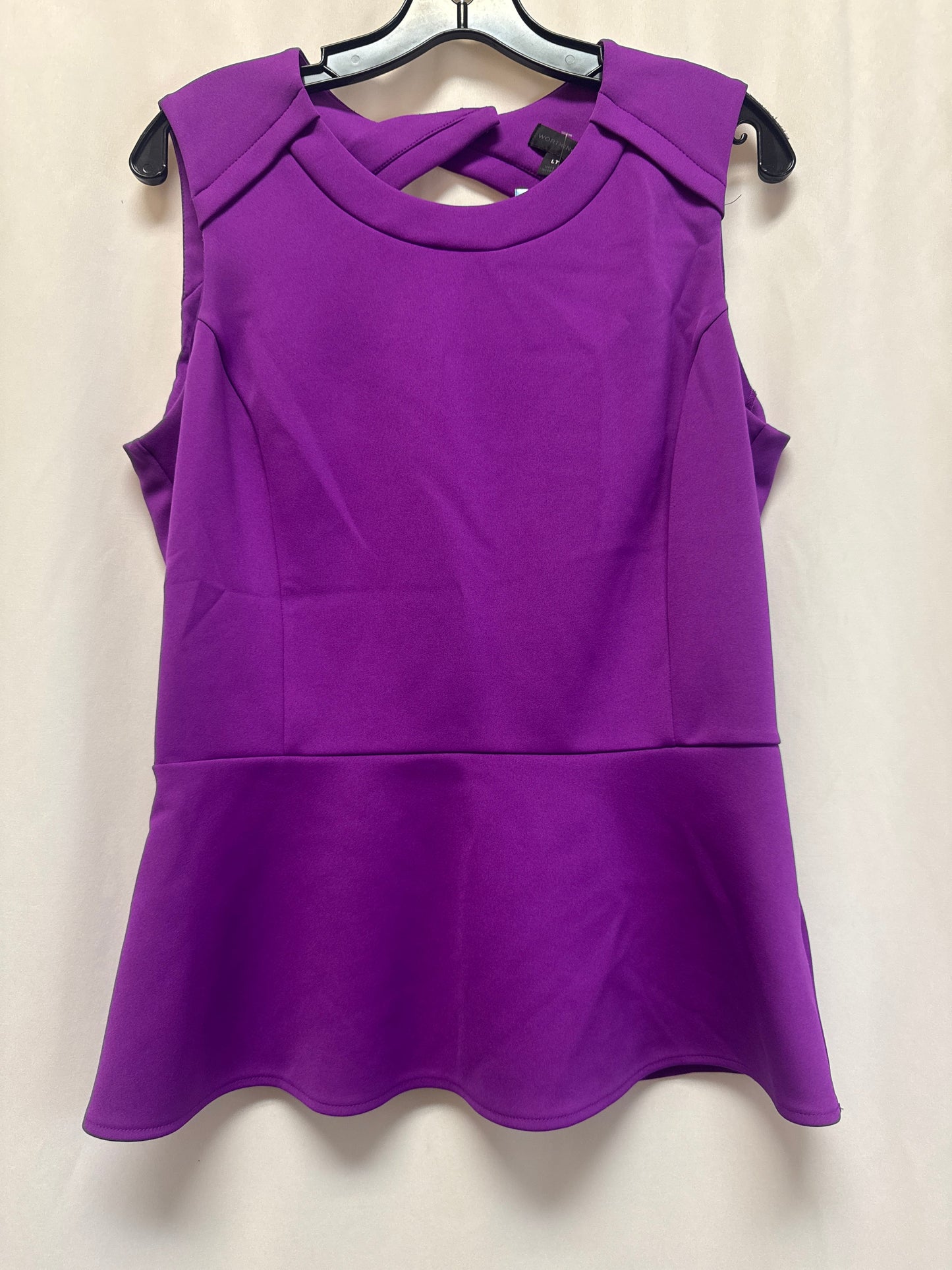 Top Sleeveless By Worthington In Purple, Size: L