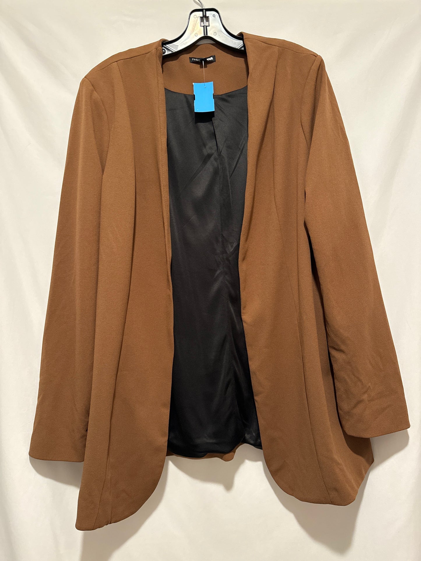 Blazer By Fashion Nova In Brown, Size: 1x