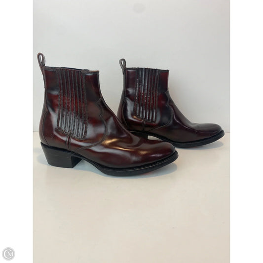 Boots Designer By Frye In Maroon, Size: 8