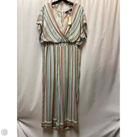 Jumpsuit By Blue Rain In Blue & Cream, Size: Xl