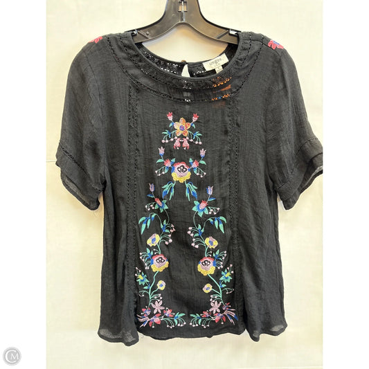 Top Short Sleeve By Umgee In Black, Size: S