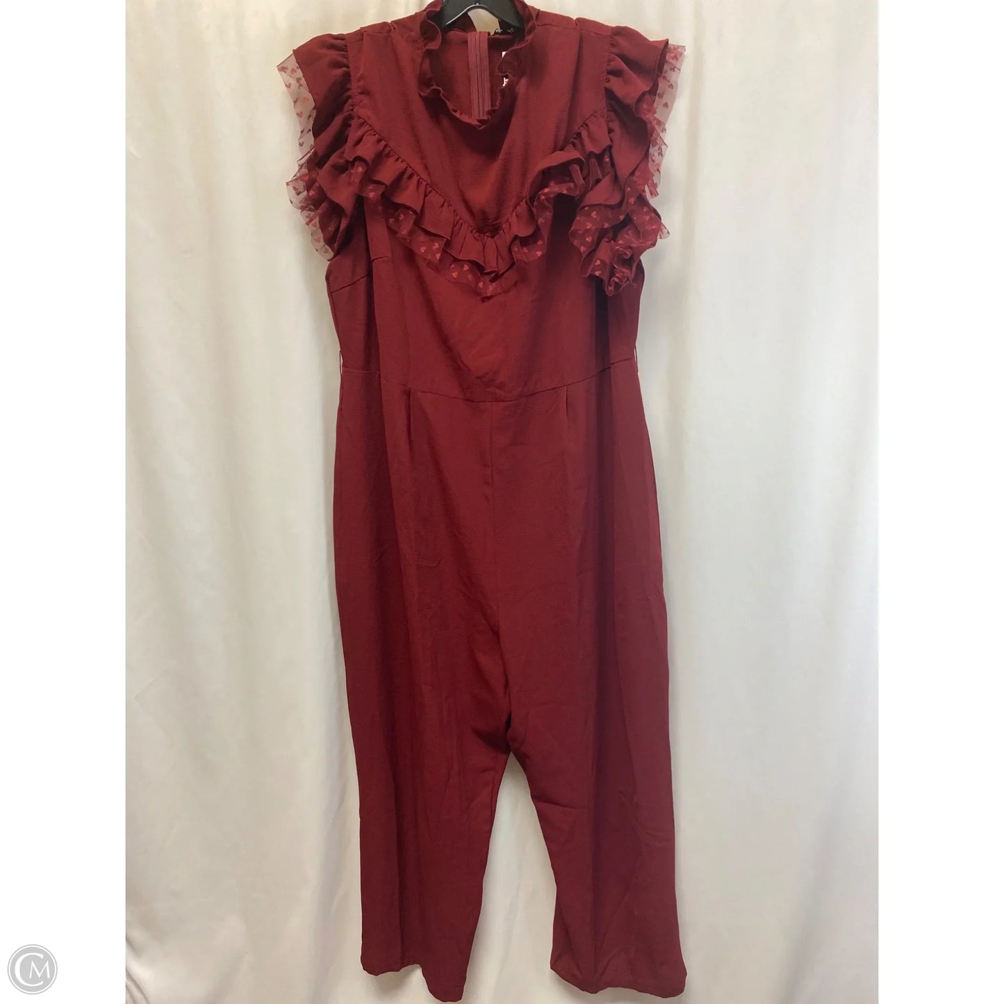 Jumpsuit By Shein In Maroon, Size: 3x