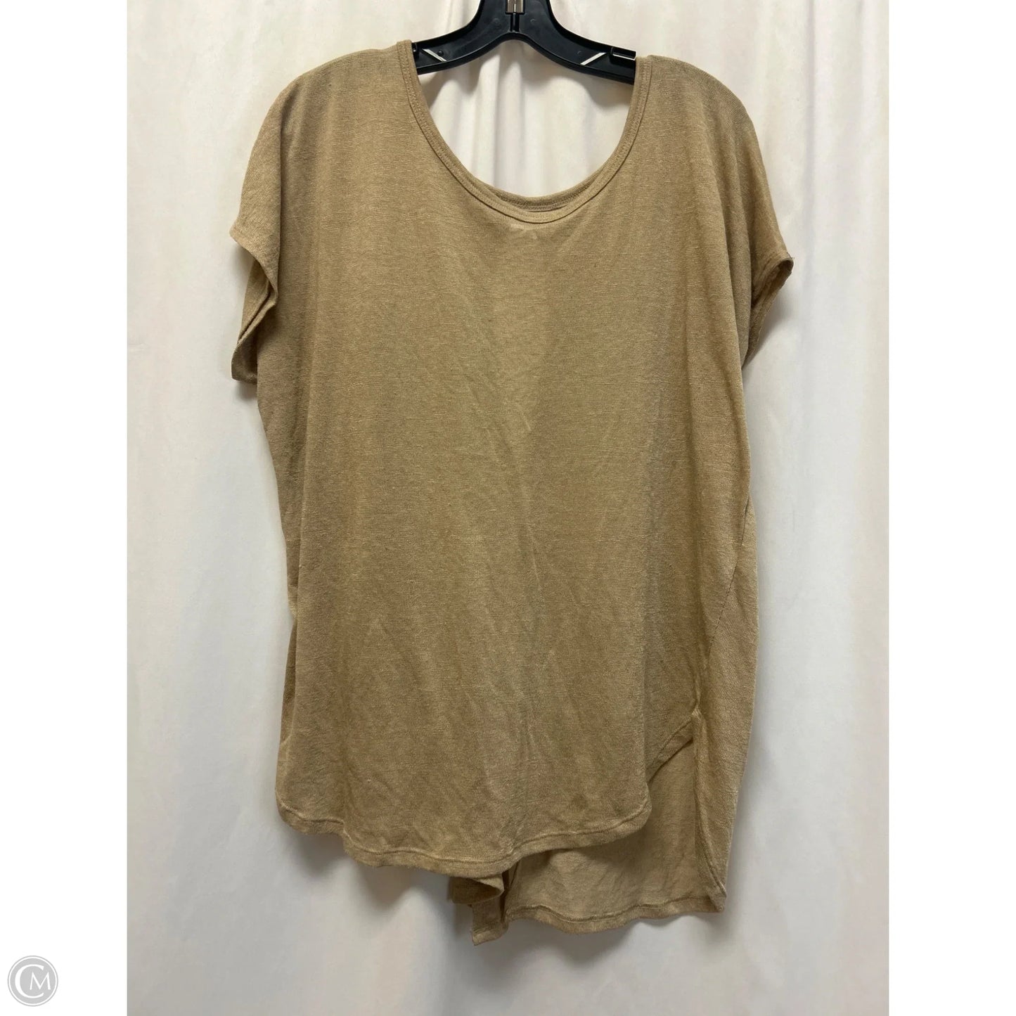 Top Short Sleeve By Lane Bryant In Beige, Size: 1x