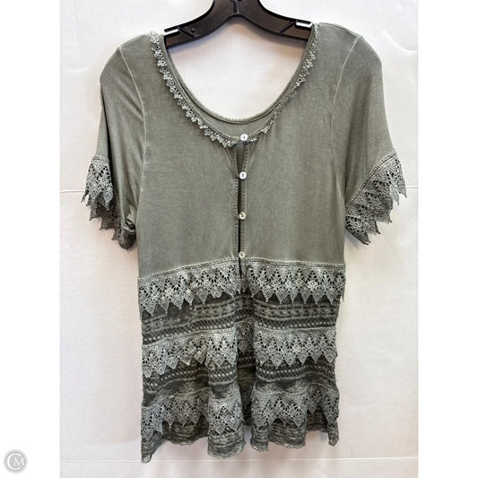 Top Short Sleeve By Pol In Green, Size: S