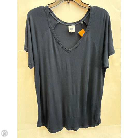 Top Short Sleeve By Cabi In Navy, Size: M