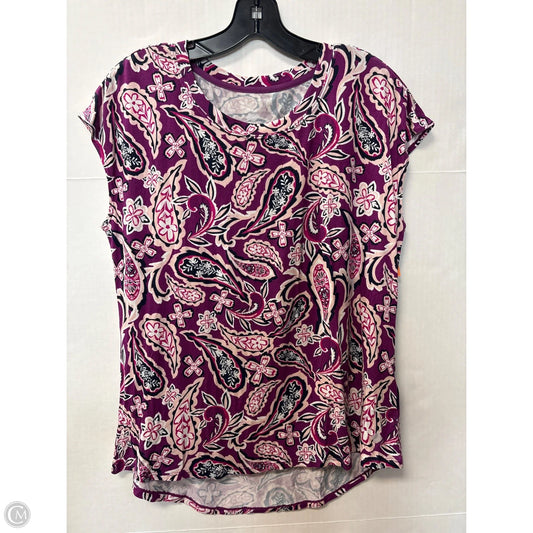 Top Short Sleeve By Lularoe In Purple, Size: S