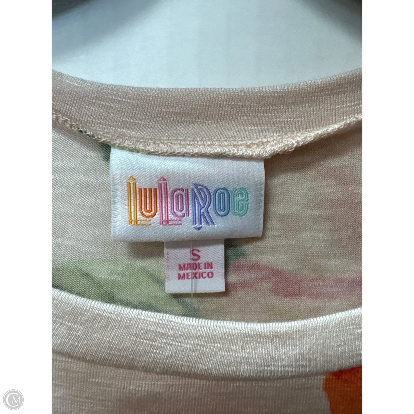 Top Short Sleeve By Lularoe In Peach, Size: S