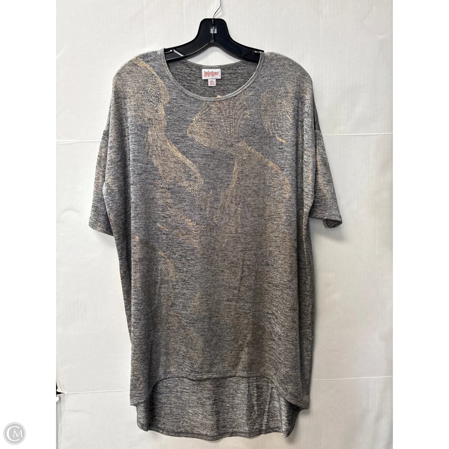 Top Short Sleeve By Lularoe In Silver, Size: Xs