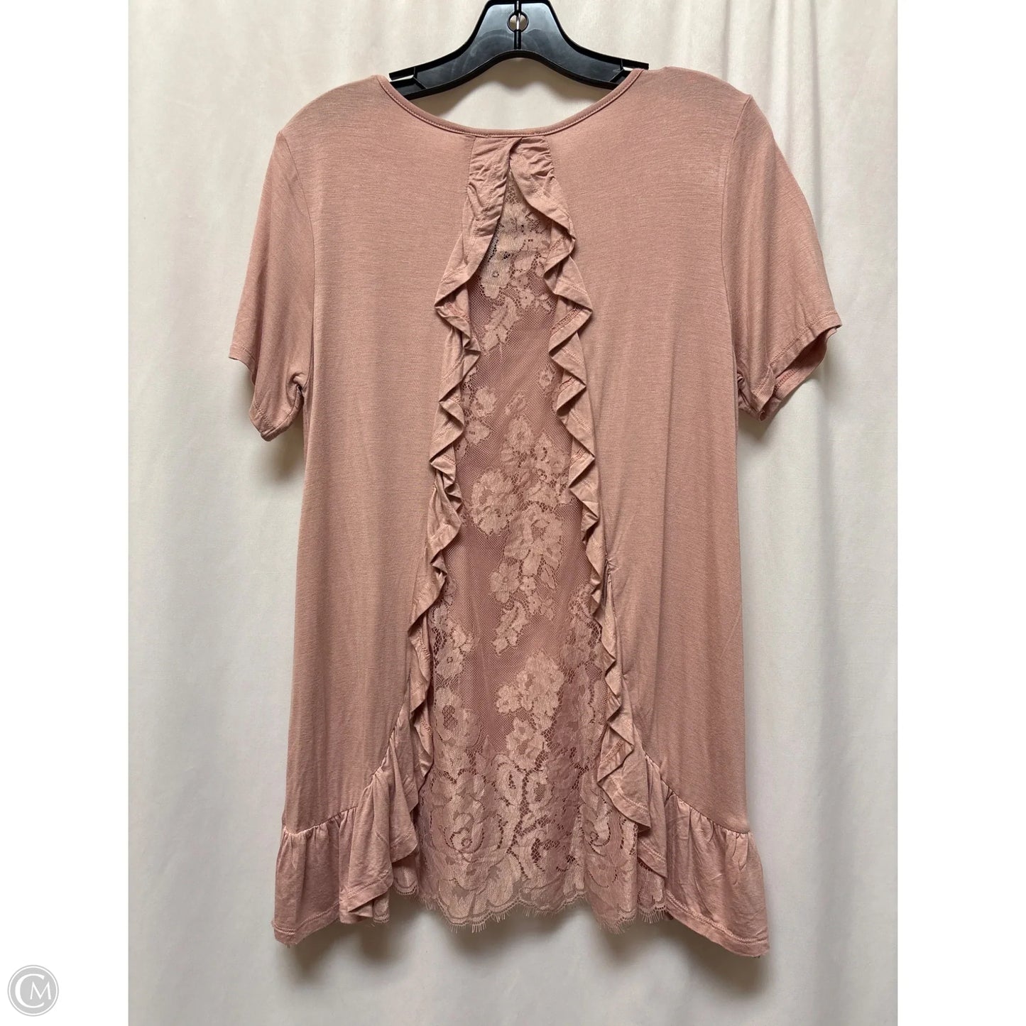 Top Short Sleeve By Jodifl In Pink, Size: S
