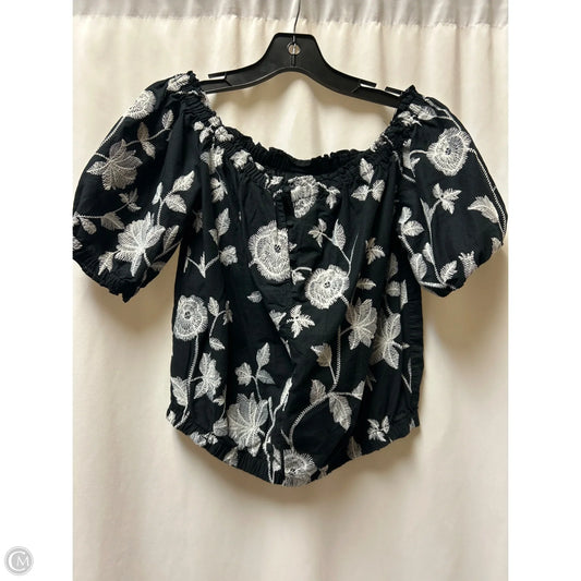 Top Short Sleeve By Who What Wear In Black, Size: S