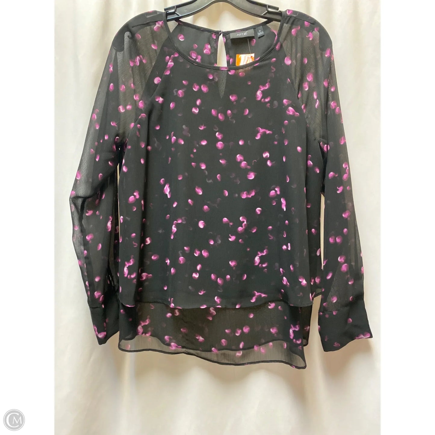 Top Long Sleeve By Apt 9 In Blue, Size: M