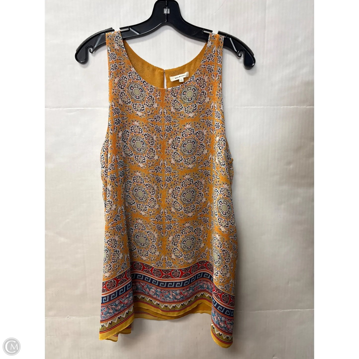 Top Sleeveless By Max Studio In Yellow, Size: L