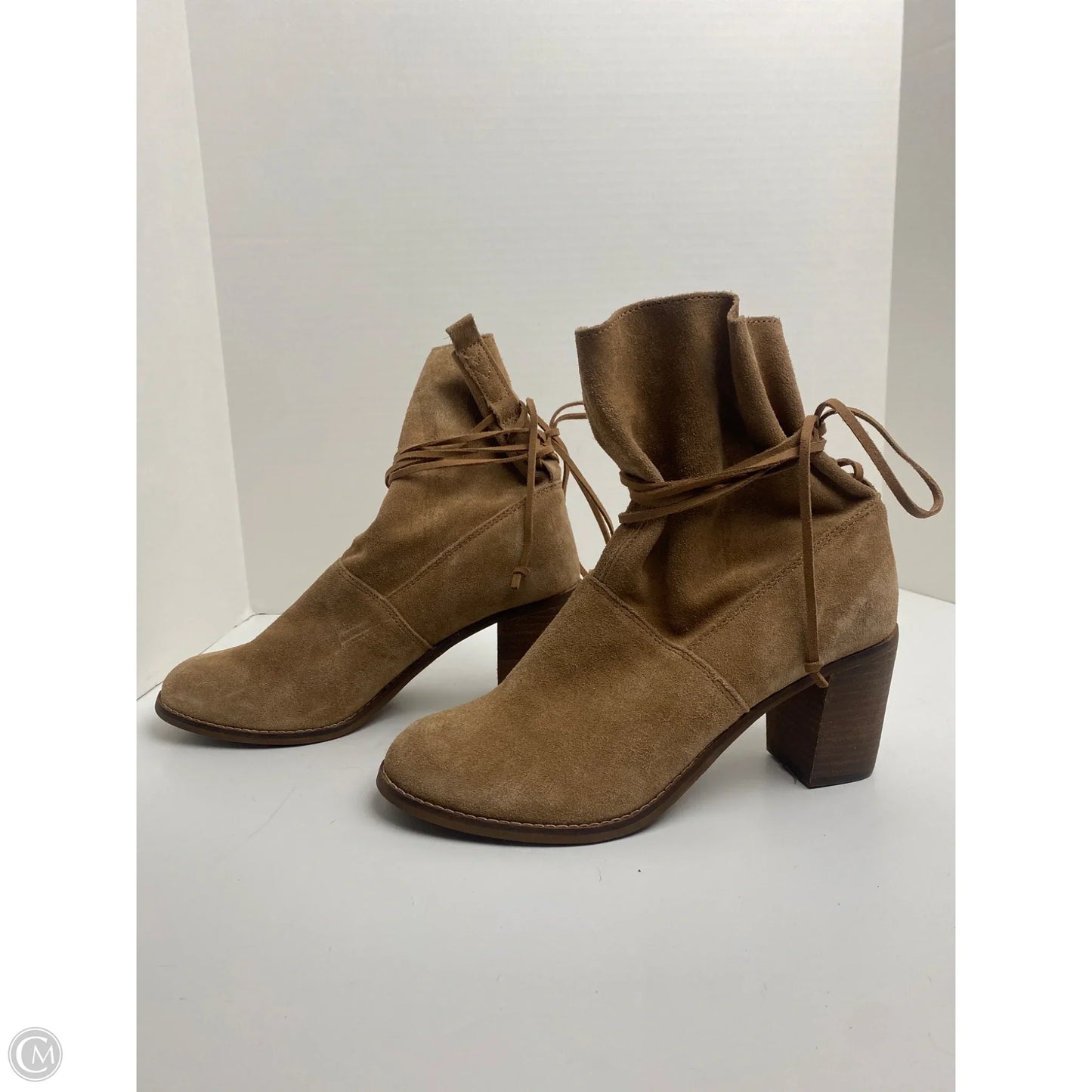 Boots Ankle Heels By Toms In Brown, Size: 9.5