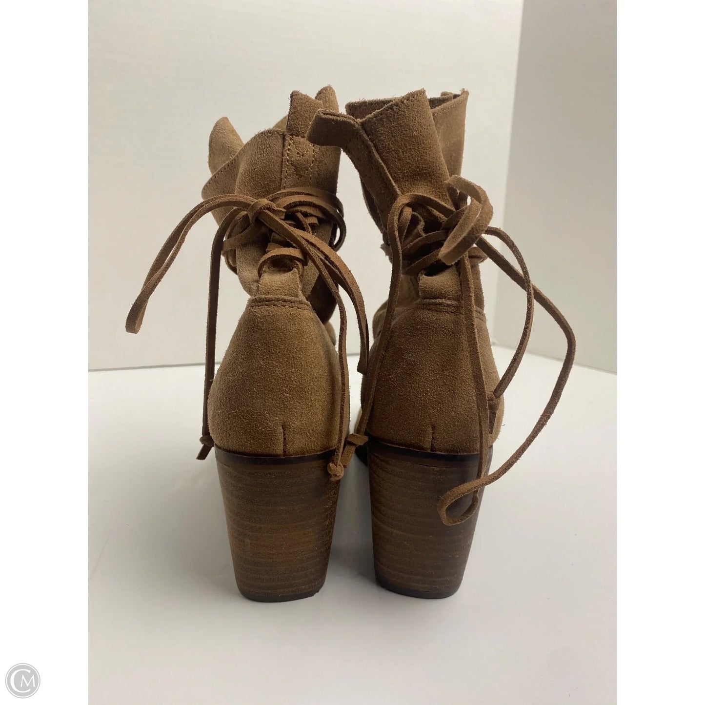 Boots Ankle Heels By Toms In Brown, Size: 9.5